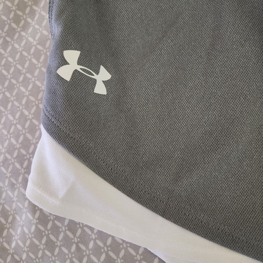 New Under Armour Gray Play Up Athletic Shorts 3.0 - Picture 5 of 9